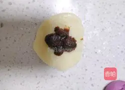 Purple Potato Bean Paste Mochi Illustration of how to make waffles 9
