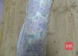 Illustration of how to make pumpkin onion and meat floss cake rolls 14