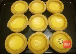 Illustration of how to make egg tarts (whole egg without cream version) 12