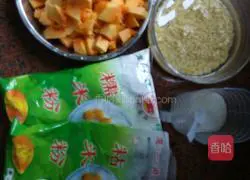 Mung Bean Illustration of how to make pumpkin cake 1