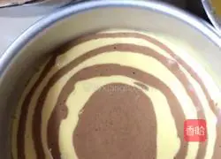 Zebra pattern chiffon cake recipe 11