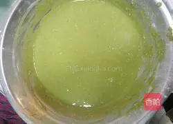 Matcha Qi Illustration of how to make wind cake 4