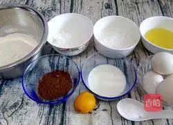 Chocolate chiffon cake Illustration of how to make wind cake 1