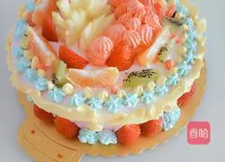 Illustration of how to make cream fruit cake 7