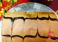 Illustration of how to make Chiba pattern cake roll 9