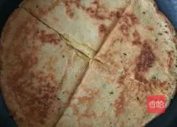 Illustration of how to make vegetable egg pancakes with no vegetables visible 2