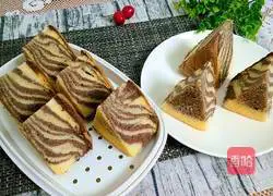 Zebra pattern chiffon cake recipe 1