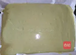 Illustration of how to make matcha cream cake roll 10