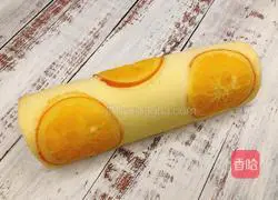Illustration of how to make orange cake roll 19