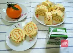 Illustration of how to make chive and ham cake rolls 9