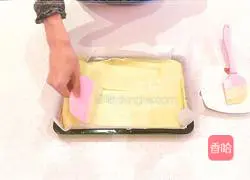 Illustration of how to make yam rolls with green juice 8