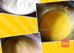 Illustration of how to make matcha honey bean cake roll 1