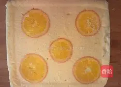 Illustration of how to make orange cake roll 15