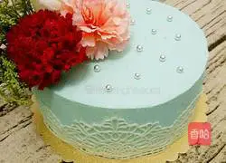 Illustration of how to make flower light cream cake 8