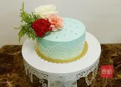 Illustration of how to make flower light cream cake 7
