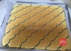 Illustration of how to make orange and tiger skin cake rolls 19