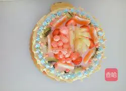 Illustration of how to make cream fruit cake 8