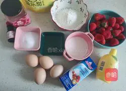 Illustration of how to make zero-sugar and low-calorie strawberry cake rolls 1