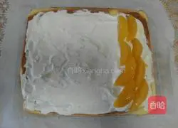 Cream yellow peach cake roll recipe 23