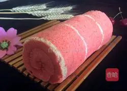 Red velvet striped cake roll Illustration of practice 18