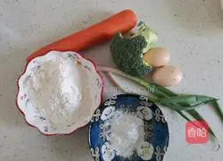 Illustration of how to make carrot and egg pancakes 1