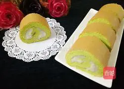Illustration of how to make spinach and yam cake rolls 16