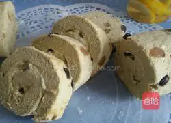Illustration of how to make dense bean green tea cake roll 20
