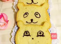 Illustration of how to make bear sponge cake 9