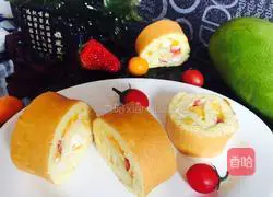 Colorful Cake Roll Recipe Illustration 17