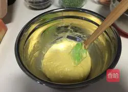 Chives Illustration of how to make seaweed and meat floss cake rolls 7