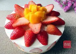 Illustration of how to make six-inch strawberry cheesecake 20