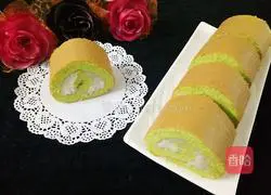 Illustration of how to make spinach and yam cake rolls 2