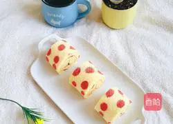 Illustration of how to make polka dot cake rolls 18