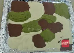 Camouflage Chiffon Meat Floss Cake Roll Recipe Illustration 9