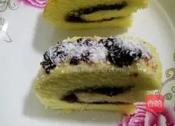 Illustration of how to make blueberry cake roll 10