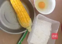 Fried corn Illustration of how to make cakes 1