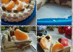 Illustration of how to make two-color chiffon cake 6