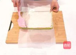 Illustration of how to make yam rolls with green sauce 12