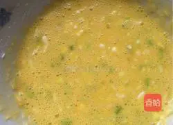 Illustration of how to make green onion egg pancakes 3