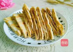 Illustration of how to make sesame soy pancakes 16
