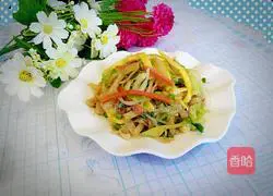Illustration of how to make cabbage fried pancakes 11