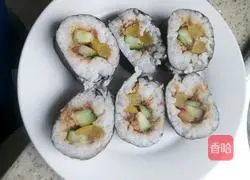 Illustration of how to make sushi 9