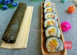 Illustration of how to make sushi 16