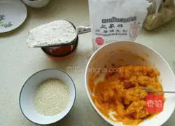 How to make sesame and sweet potato glutinous rice cakes Illustration 1