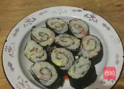 Illustration of how to make sushi 5