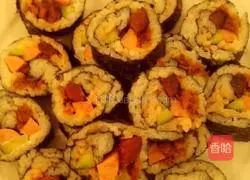 Illustration of how to make sushi 7