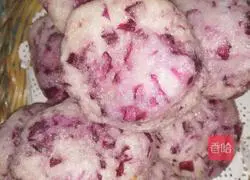 Illustration of making glutinous rice rose cake 5