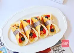 Fruit Oatmeal Muffin Cake Illustration of practice 14