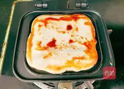 Illustration of how to make dragon fruit and mango pancakes 12