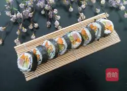 Illustration of how to make sushi rolls 7